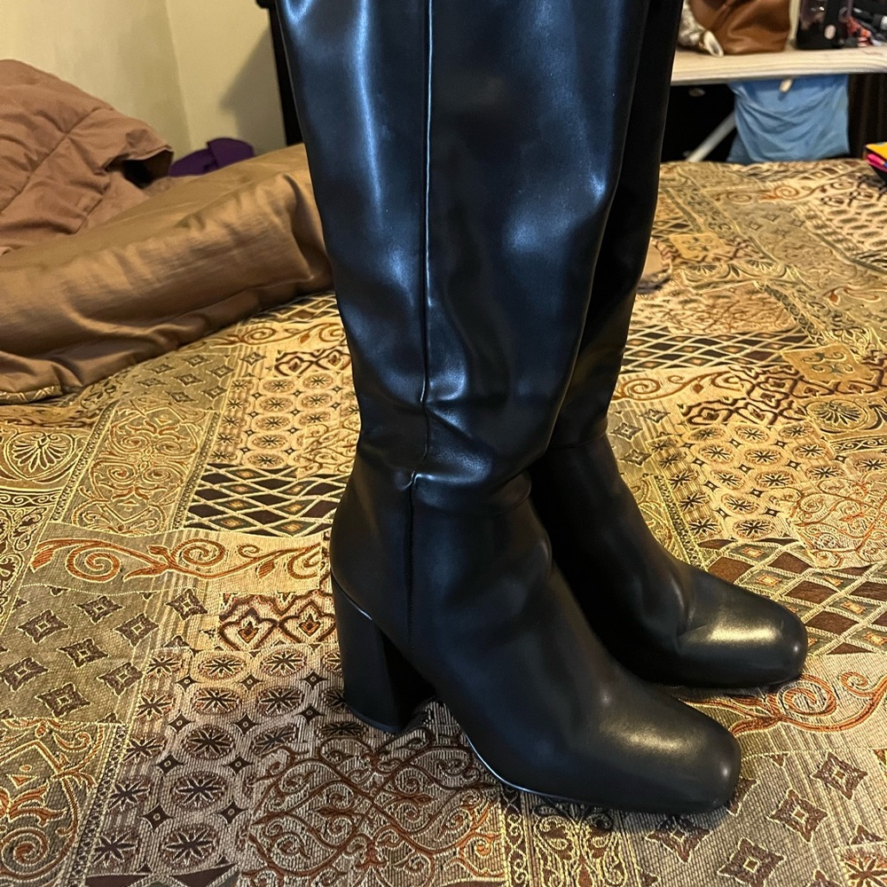 Steve Madden Black Over the Knee Boots